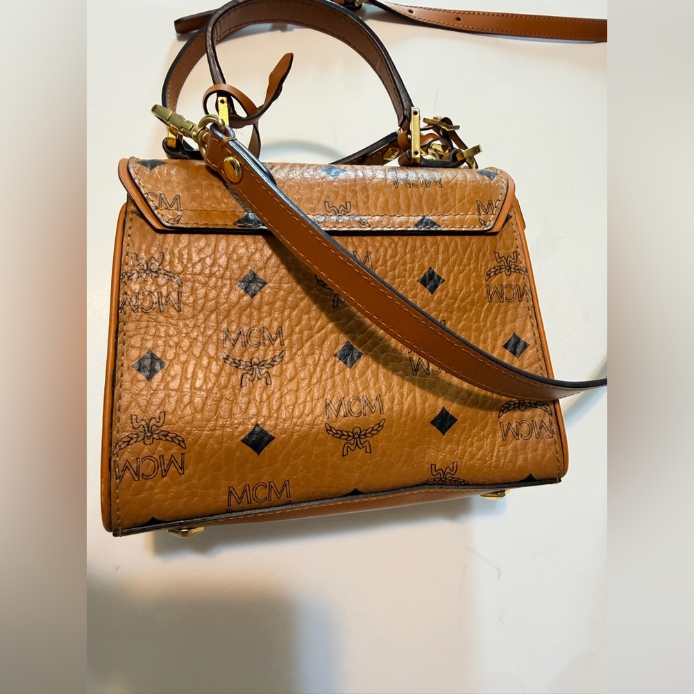 MCM mini Kelly Visetos logogram Crossbody handbag - Picture 8 of 16